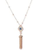 Lonna & Lilly Gold-tone Crystal Evil Eye & Chain Tassel Pendant Necklace, 16 + 3 Extender