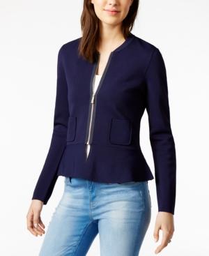 Tommy Hilfiger Peplum Sweater Jacket, Only At Macy's