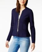 Tommy Hilfiger Peplum Sweater Jacket, Only At Macy's