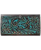Patricia Nash Turquoise Tooled Cauchy Wallet