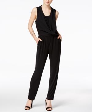 Bar Iii Sleeveless Draped Jumpsuit, Created For Macy's
