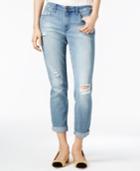 Maison Jules Ripped Light Blue Wash Boyfriend Jeans, Created For Macy's
