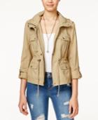 American Rag Mixed-media Hooded Utility Jacket, Only At Macy's