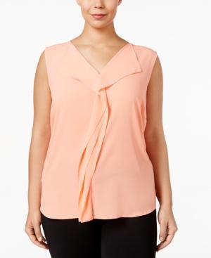Calvin Klein Plus Size Ruffled Blouse