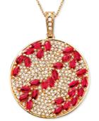 Rosa By Effy Ruby (3-1/3 Ct. T.w.) & Diamond (9/10 Ct. T.w.) Pendant In 14k Rose Gold, Created For Macy's