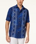 Tasso Elba Men's Fern-print Embroidered Short-sleeve Shirt, Only At Macy's