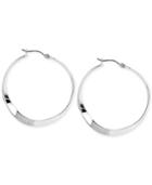 Robert Lee Morris Soho Medium Silver-tone Sculptural Hoop Earrings