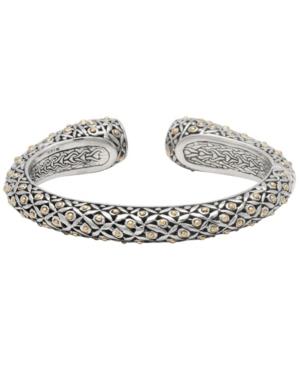 The Eclipse Signature Sterling Silver Cuff Embellished By 18k Gold Accents Dots