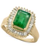 Gemma By Effy Emerald (1-3/8 Ct. T.w.) And Diamond (1/2 Ct. T.w.) Ring In 14k White Gold