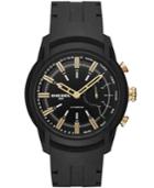 Diesel On Men's Armbar Black Silicone Strap Hybrid Smart Watch 44mm