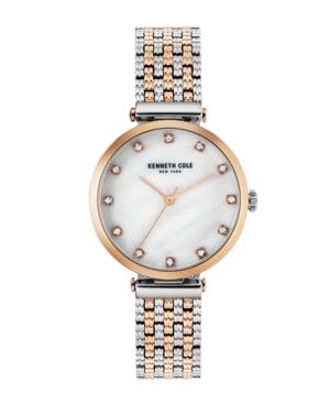 Kenneth Cole New York Ladies Twotone Rosegold Tone Bracelet Watch 33mm