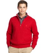Izod Big And Tall Cable-knit Quarter-zip Sweater