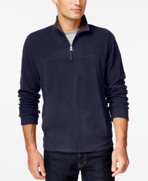 Club Room Quarter-zip Mock-neck Fleece, Only At Macy's