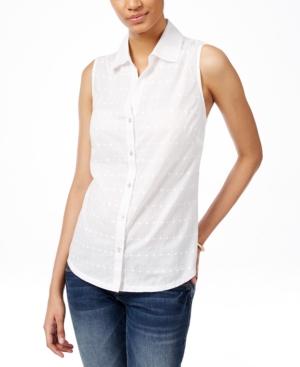 Karen Scott Sleeveless Shirt, Only At Macy's