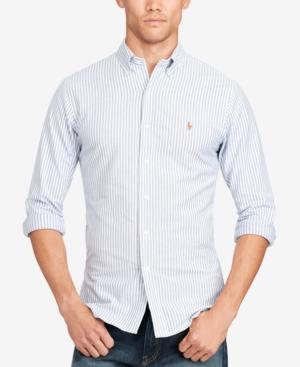 Polo Ralph Lauren Men's Stretch Slim-fit Striped Oxford Shirt