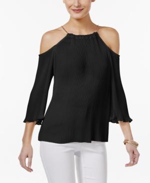 Thalia Sodi Pleated Cold-shoulder Top, Only At Macy's