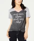 Love Tribe Juniors' Gym Nap Graphic-print T-shirt