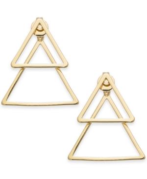 Inc International Concepts Gold-tone Triangle Front And Back Earrings, Only At Macy's