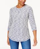 Karen Scott Marled Sweatshirt, Only At Macy's