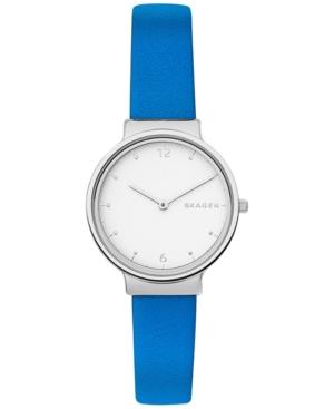Skagen Women's Ancher Blue Leather Strap Watch 30mm Skw2610