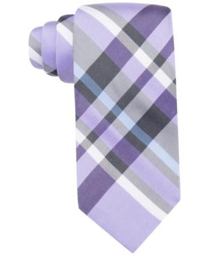 Alfani Spectrum Men's Sunset Large-plaid Slim Tie, Only At Macy's