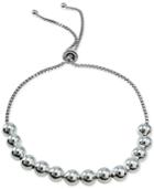 Giani Bernini Beaded Box-link Adjustable Bracelet In 18k Rose Or Yellow Gold-plated Sterling Silver Or Sterling Silver, Only At Macy's