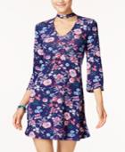 American Rag Juniors' Floral-print Choker Dress, Created For Macy's