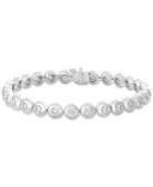Effy Diamond Bezel Link Bracelet (3-1/4 Ct. T.w.) In 14k White Gold