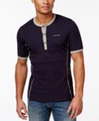 Armani Jeans Men's Contrast-trim Henley