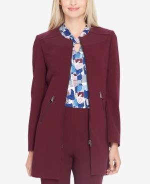 Tahari Asl Zip-front Topper Jacket