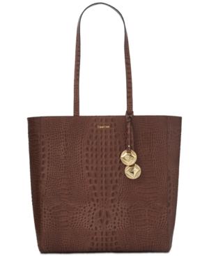 Calvin Klein North/south Croco Pebble Extra-large Tote