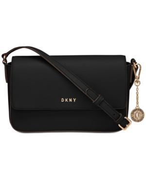 Dkny Saffiano Leather Bryant Flap Crossbody, Created For Macy's