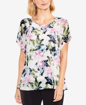 Vince Camuto Floral-print Layered Top