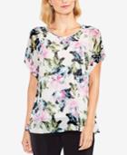Vince Camuto Floral-print Layered Top