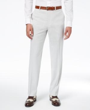 Sean John Men's Classic-fit Stretch Gray Stripe Seersucker Suit Pants