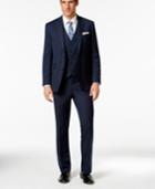 Kenneth Cole Reaction Denim Blue Vested Slim-fit Suit