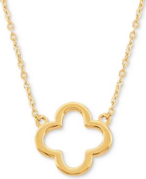 Open Flower 17 Pendant Necklace In 10k Gold