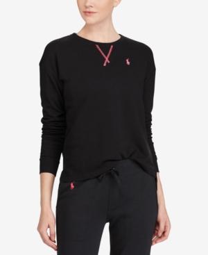 Polo Ralph Lauren Pink Pony French Terry Crew-neck Top