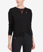 Polo Ralph Lauren Pink Pony French Terry Crew-neck Top