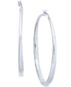 Thalia Sodi Textured Hoop Earrings, Created For Macy's