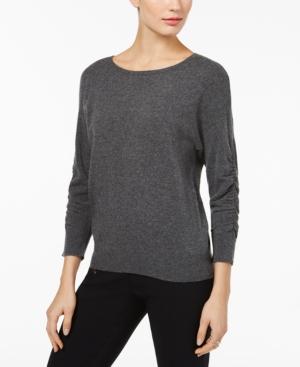 Inc International Concepts Ruched-sleeve Sweater, Created For Macy's