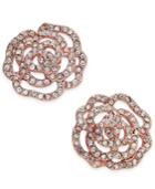 Kate Spade New York Rose Gold-tone Pave Rose Stud Earrings