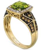 Le Vian Peridot (1-1/2 Ct. T.w.) And Diamond (3/8 Ct. T.w.) Ring In 14k Gold