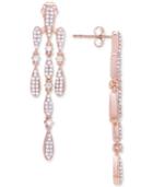 Wrapped In Love Diamond Chandelier Earrings (3/4 Ct. T.w.) In 14k Rose Gold, Created For Macy's
