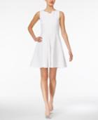 Maison Jules Embellished Jacquard Fit & Flare Dress, Created For Macy's