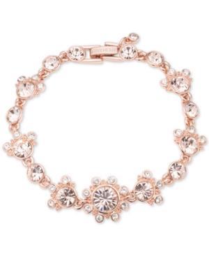Givenchy Rose Gold-tone Multi-crystal Link Bracelet