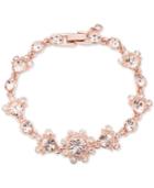 Givenchy Rose Gold-tone Multi-crystal Link Bracelet