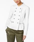 Inc International Concepts Linen Peplum Military Jacket, Created For Macy's