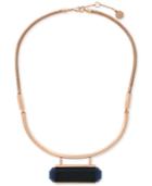 Vince Camuto Rose Gold-tone Jet Stone Statement Necklace