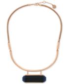 Vince Camuto Rose Gold-tone Jet Stone Statement Necklace